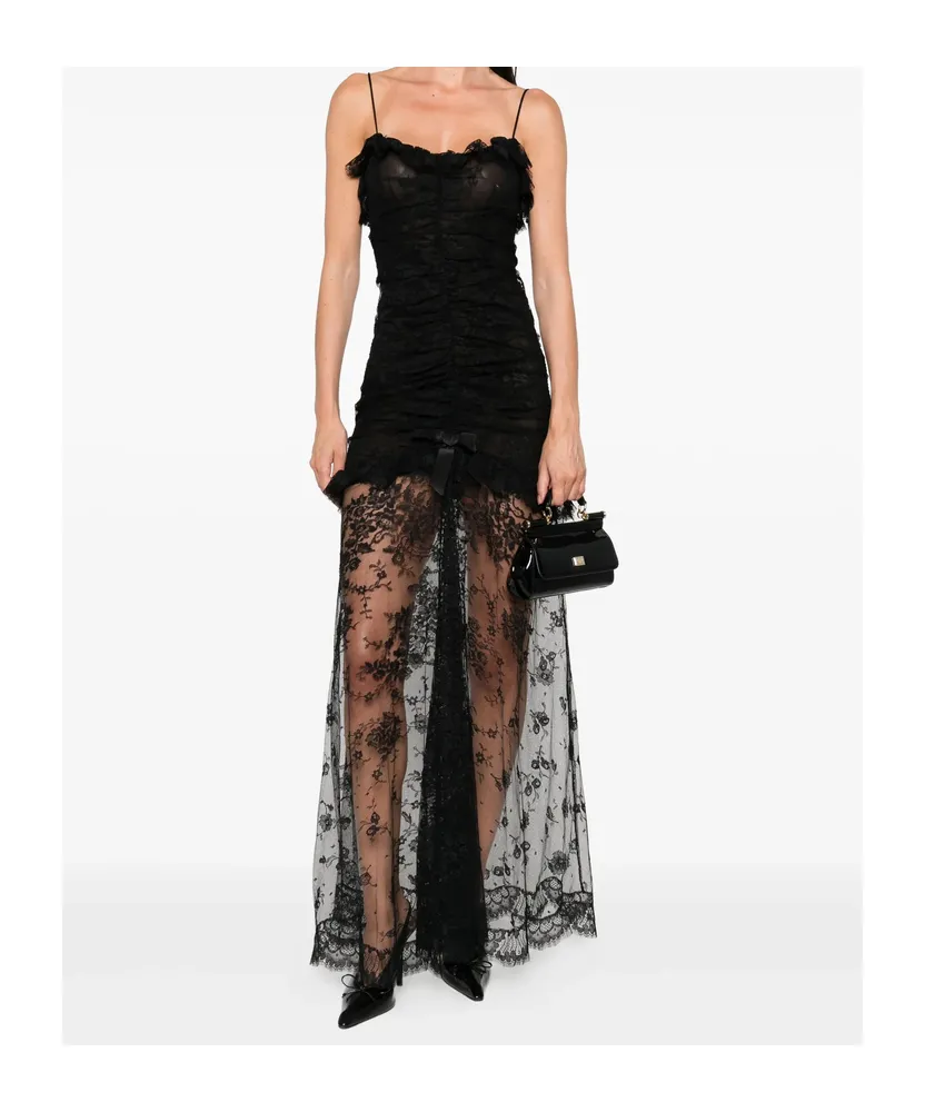 Lace Ruched Dress