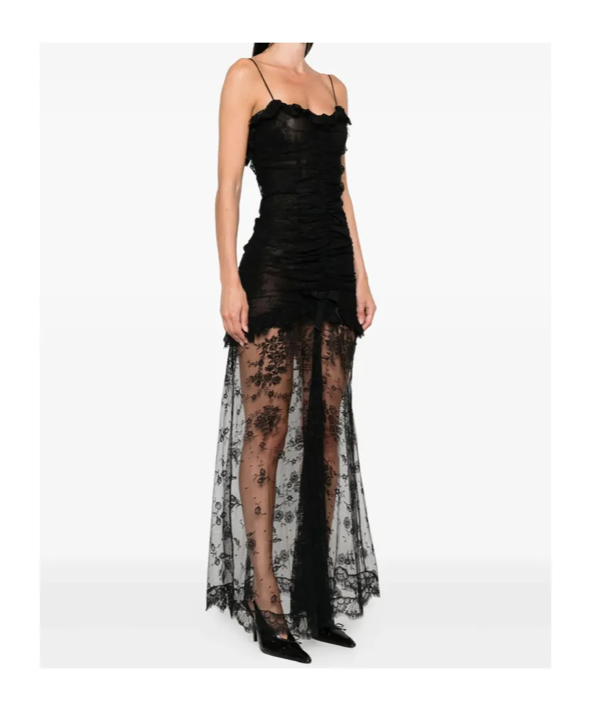 Lace Ruched Dress