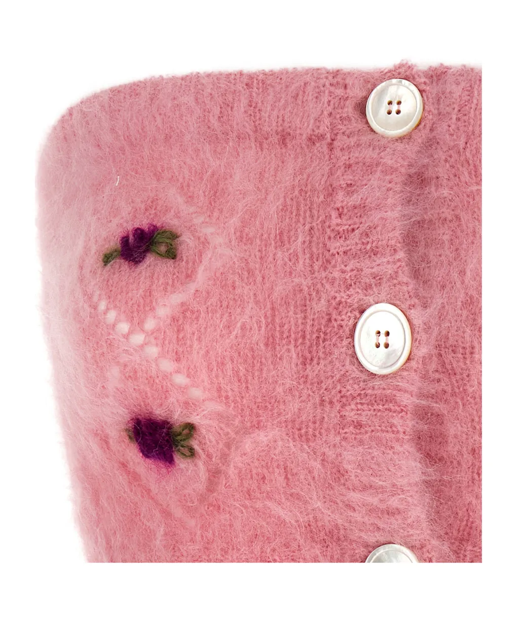 Embroidered Button Top