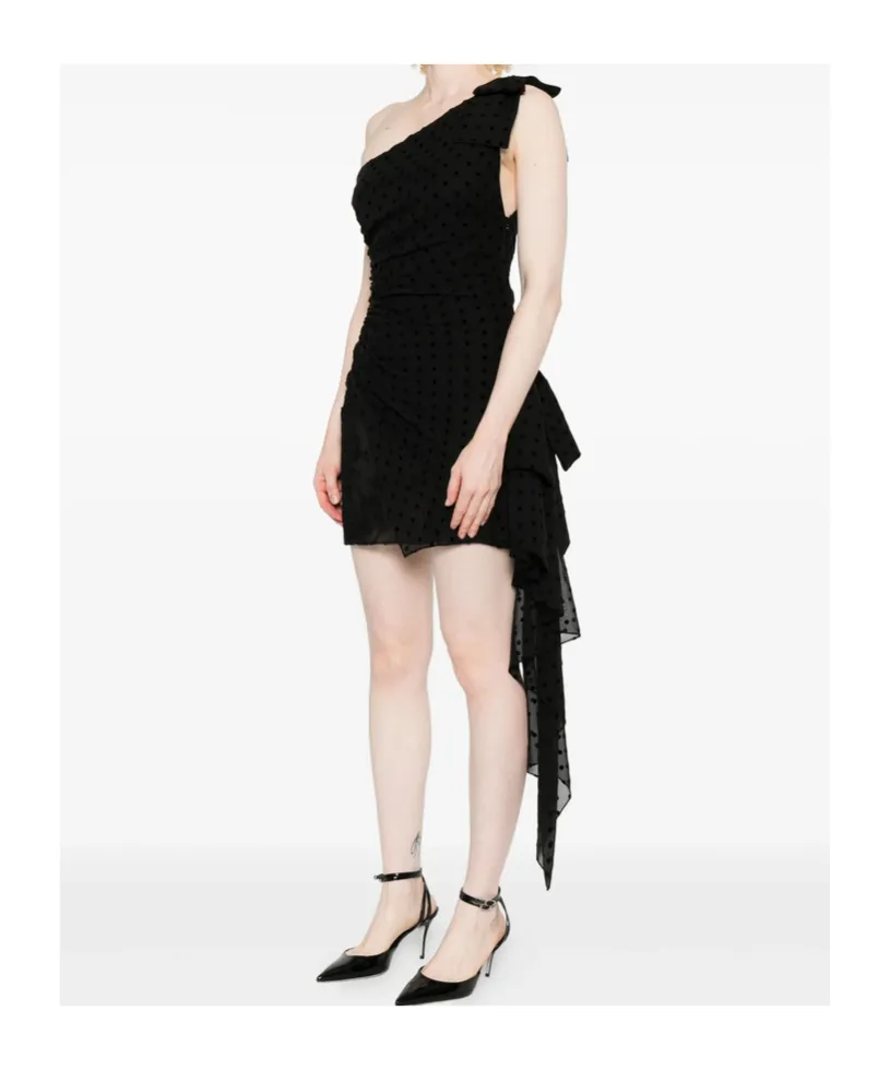 Polka-Dot Ruffled Dress