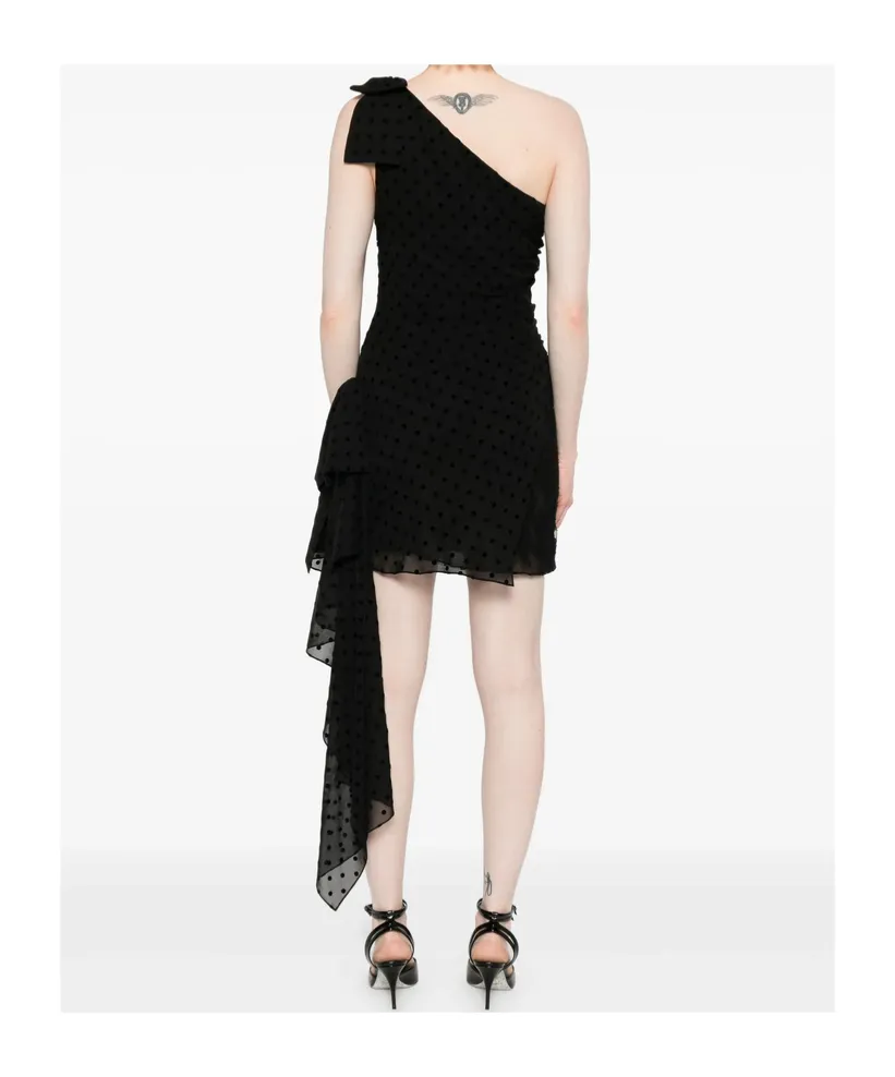 Polka-Dot Ruffled Dress