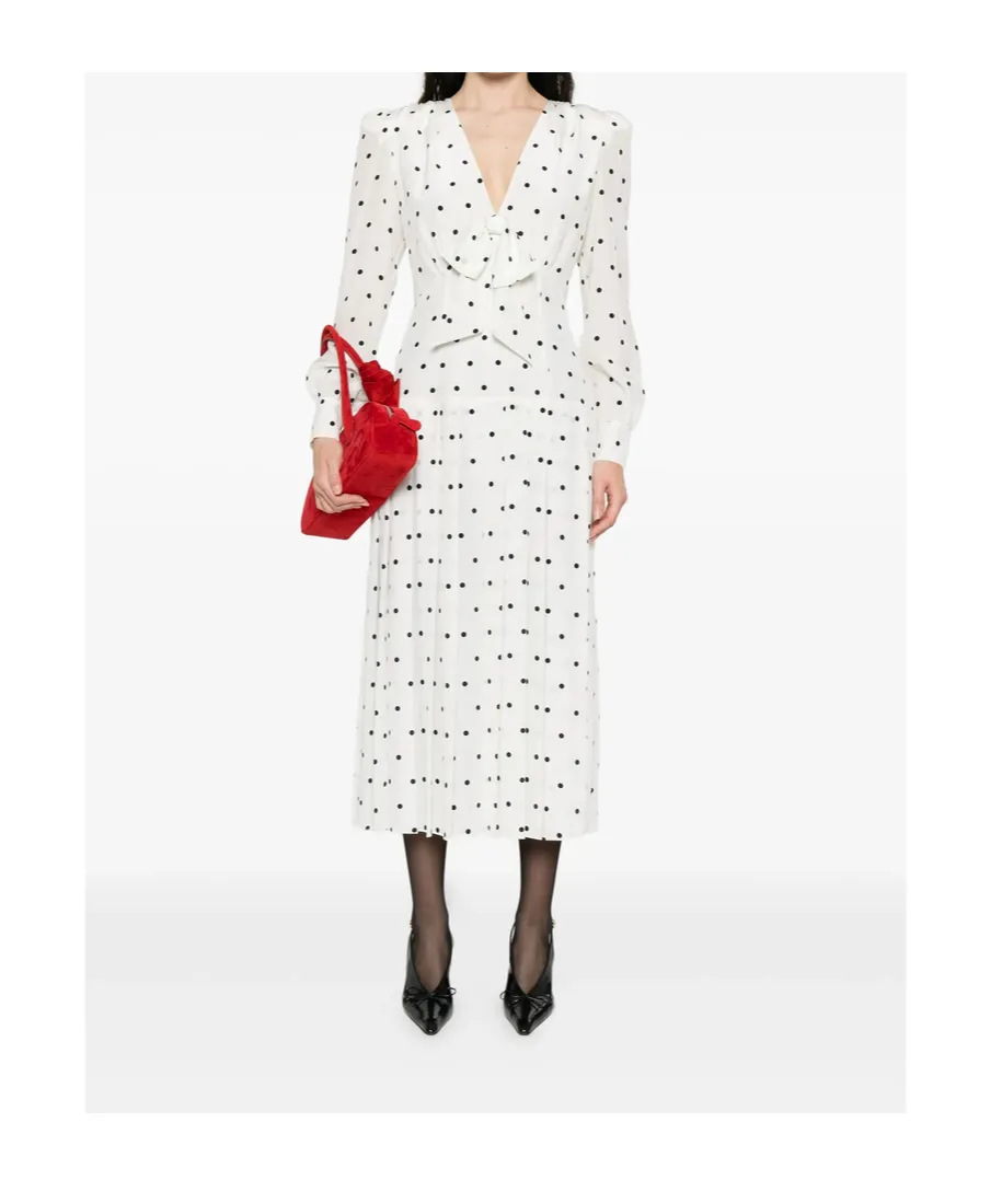 Polka-Dot Midi Dress