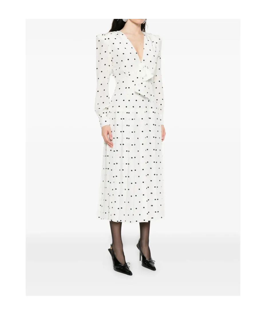 Polka-Dot Midi Dress