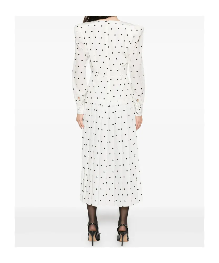Polka-Dot Midi Dress