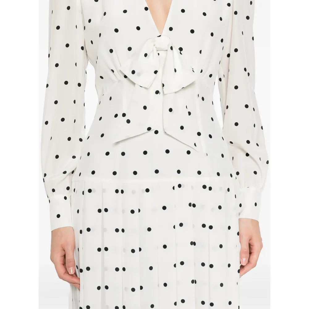 Polka-Dot Midi Dress