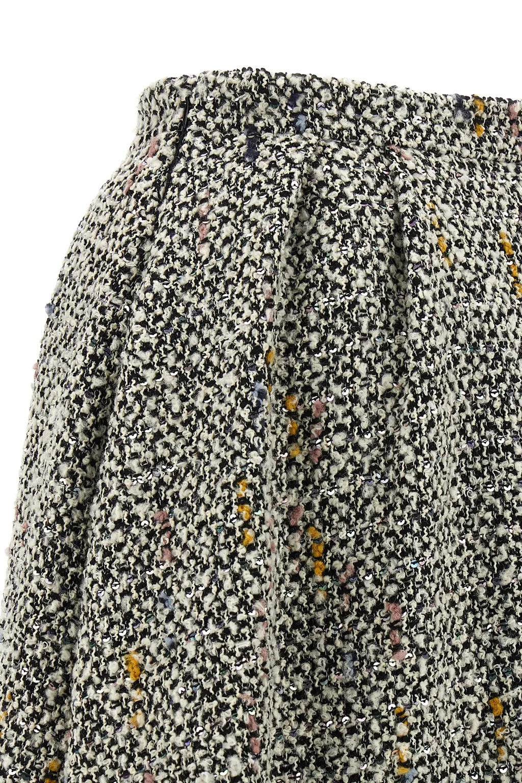Embellished Tweed Midi Skirt