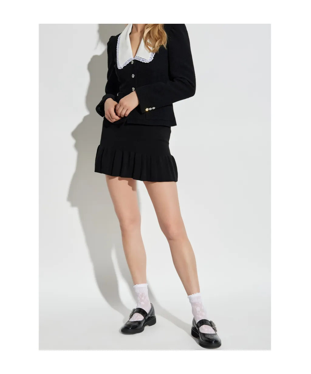 Lace-Trimmed Collar Blouse