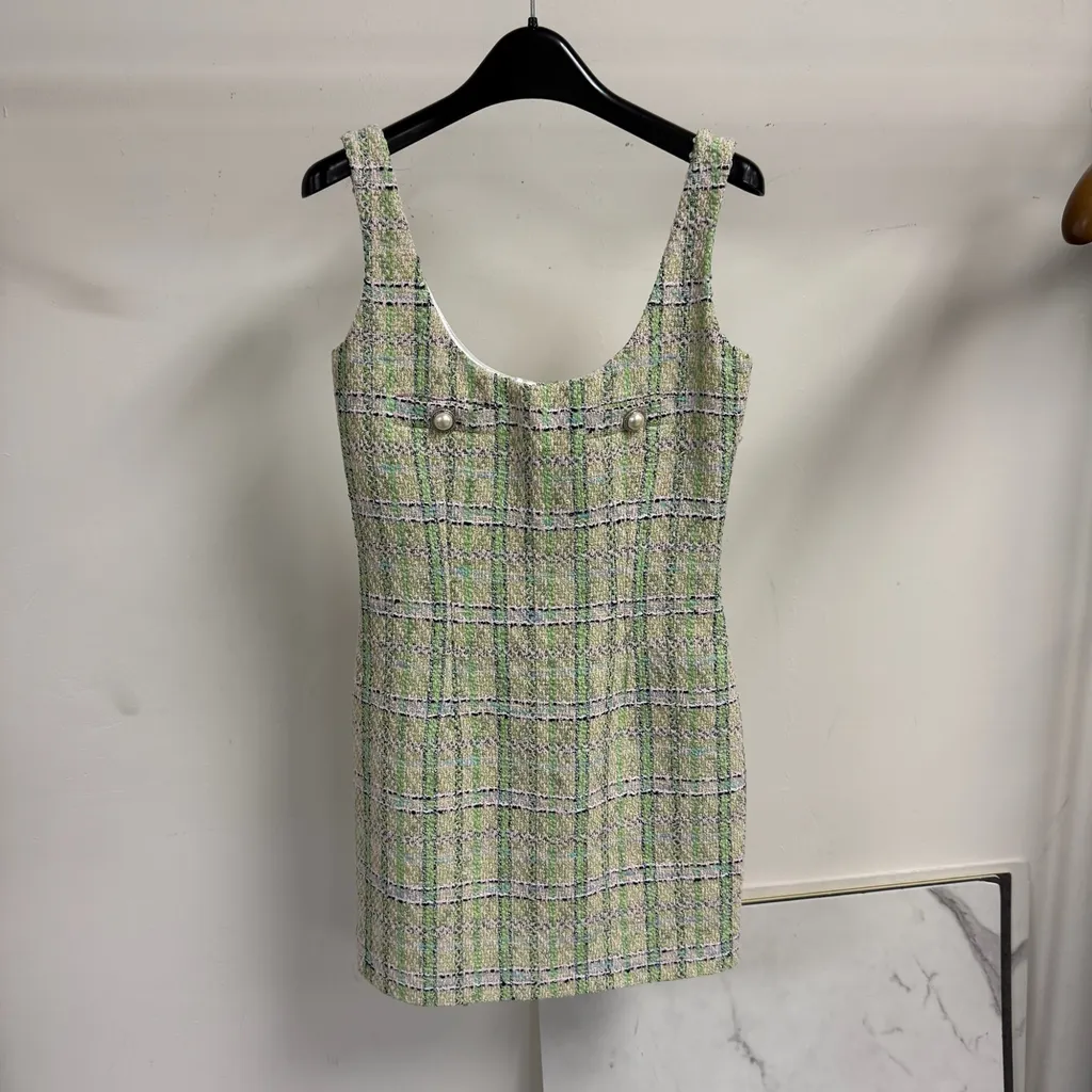 Sleeveless Tweed Dress