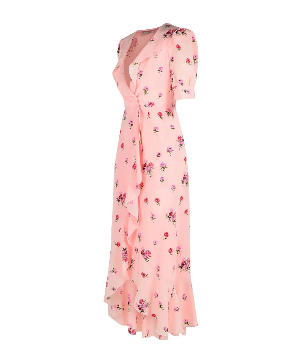Floral-Printed V-Neck Dress