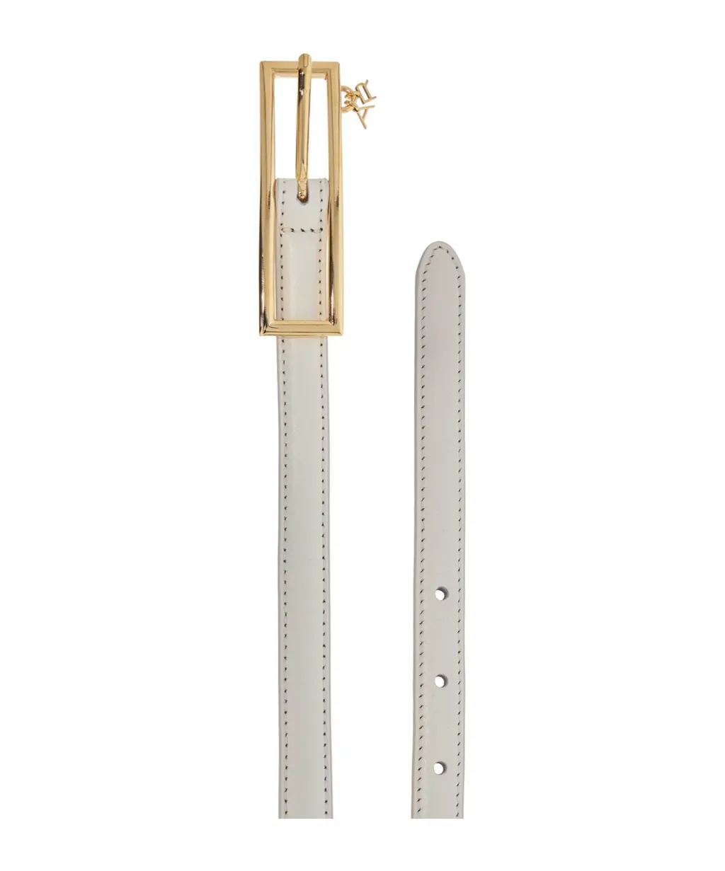 Logo Charm Buckle Slim Belt