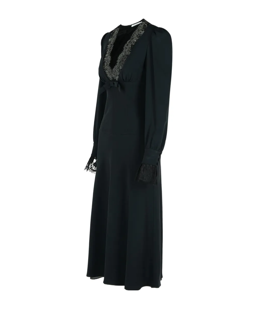 Long-Sleeved V-Neck Dress