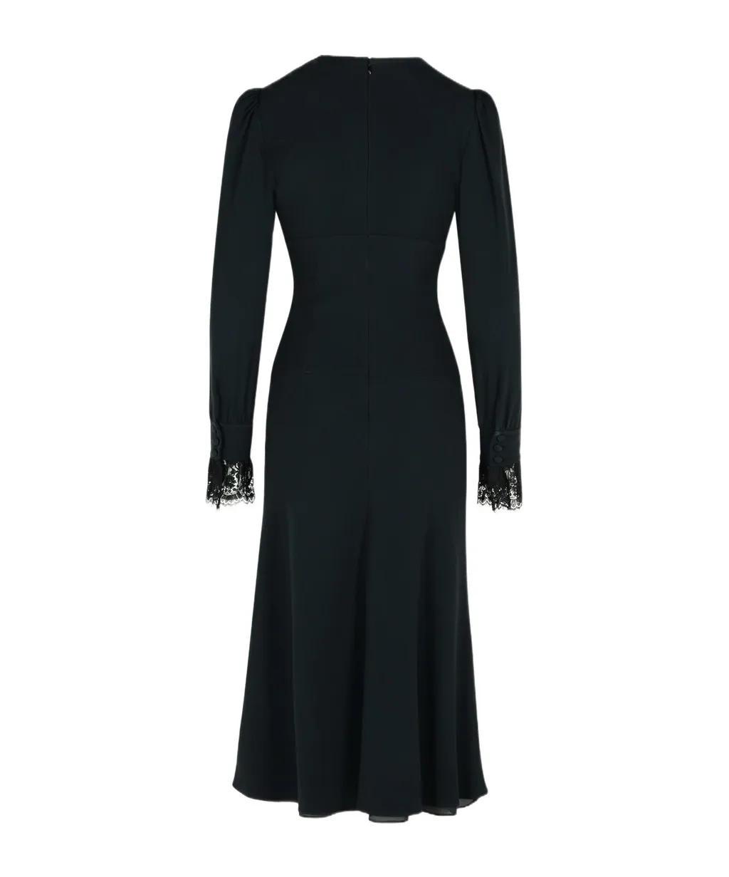 Long-Sleeved V-Neck Dress
