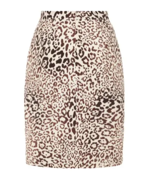 Leopard-Print Silk Mini Skirt