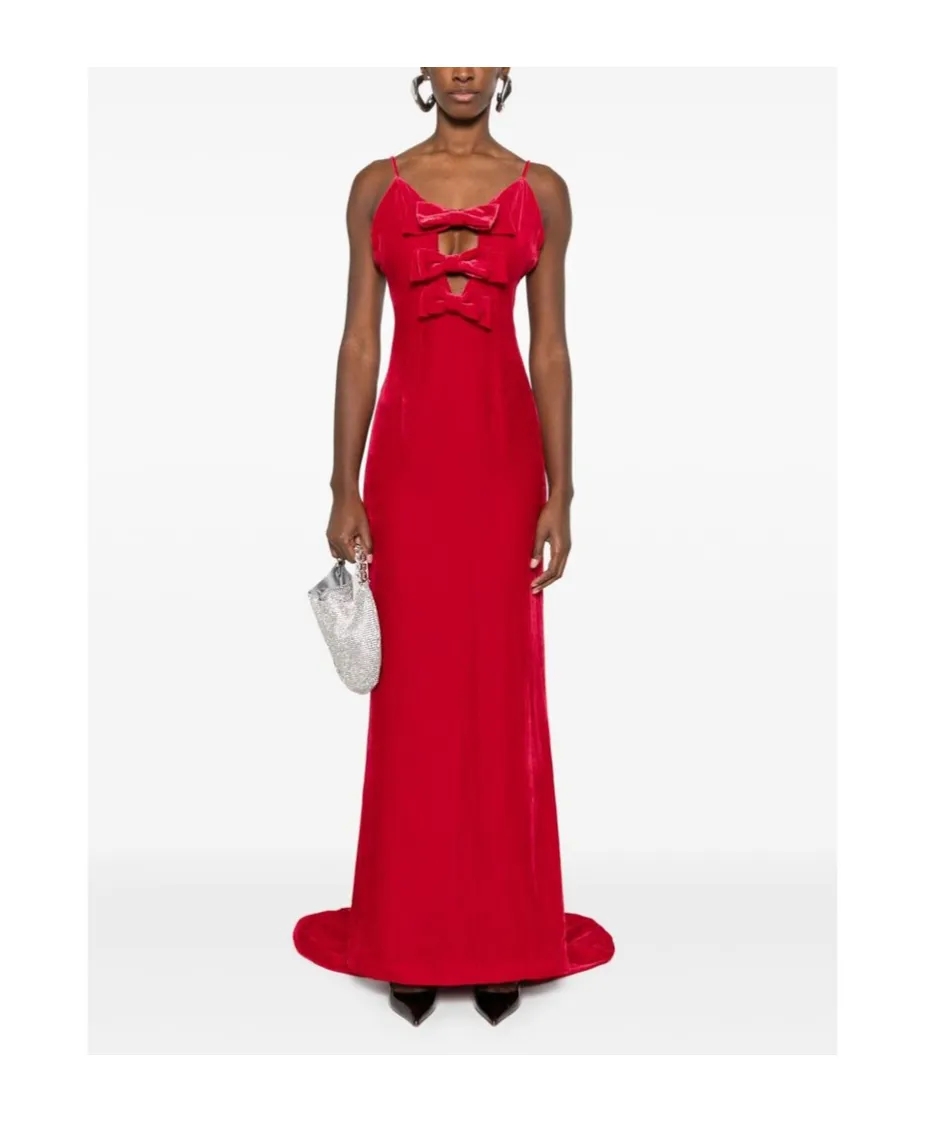 Bow Velvet Gown