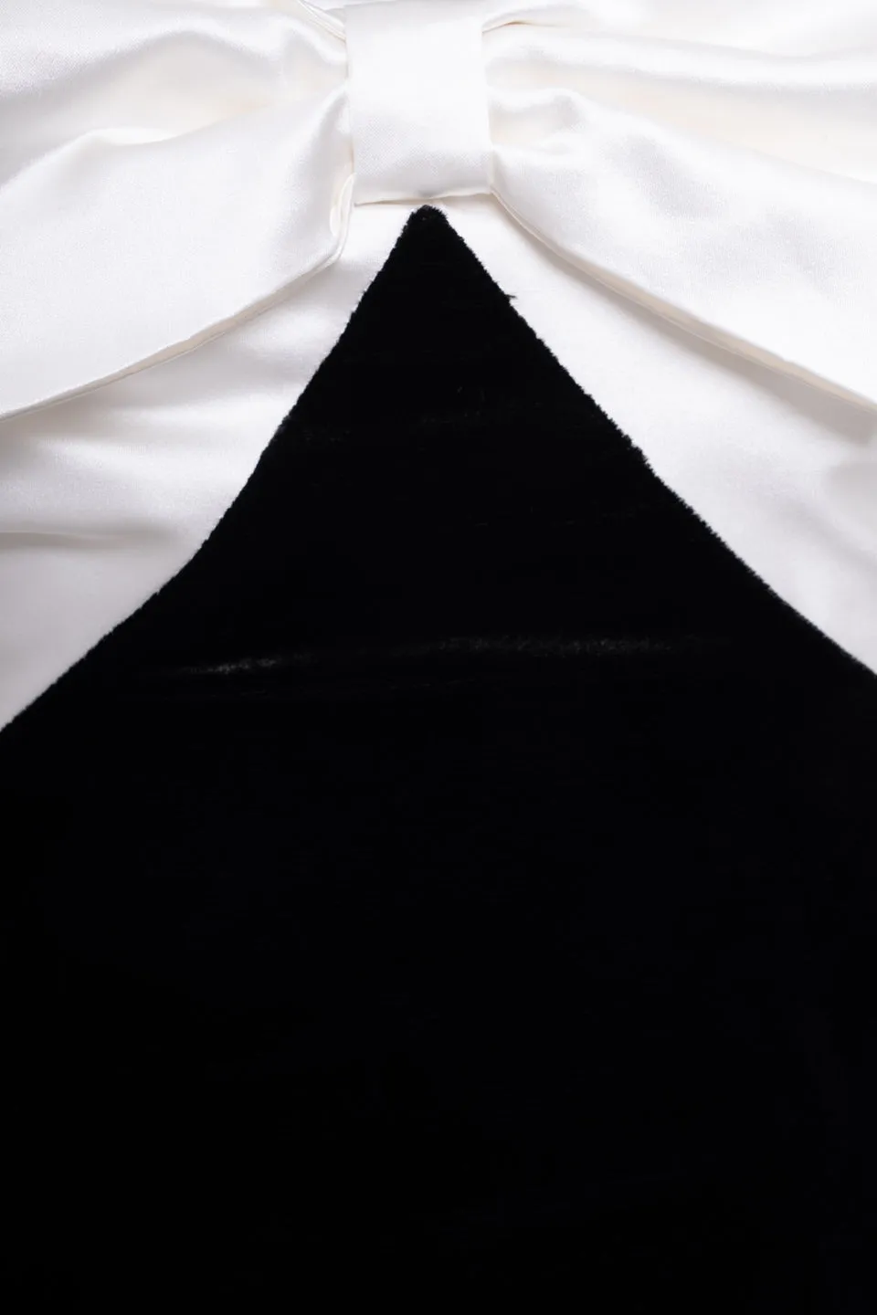 Duchesse Bow Velvet Bustier Mini Dress