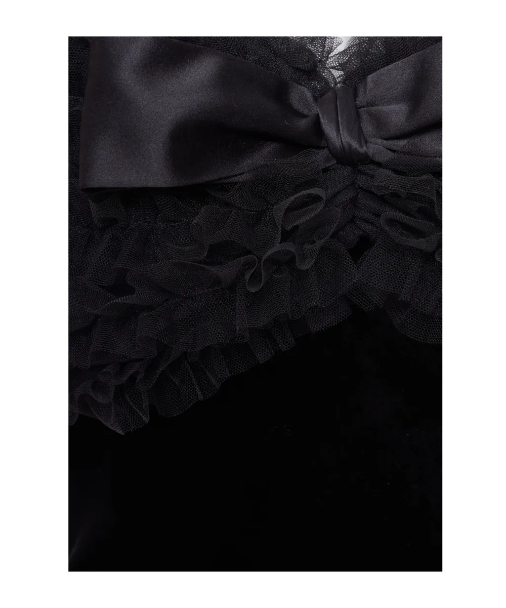 Velvet Ruched Off The Shoulder Mini Dress