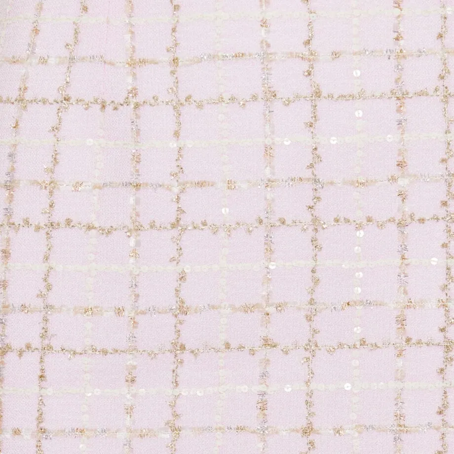 Sequin-Embellished Tweed Mini Skirt