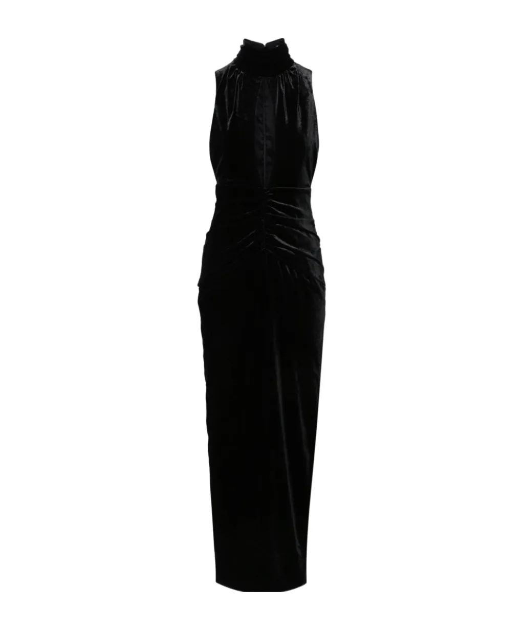 Ruched Velvet Gown