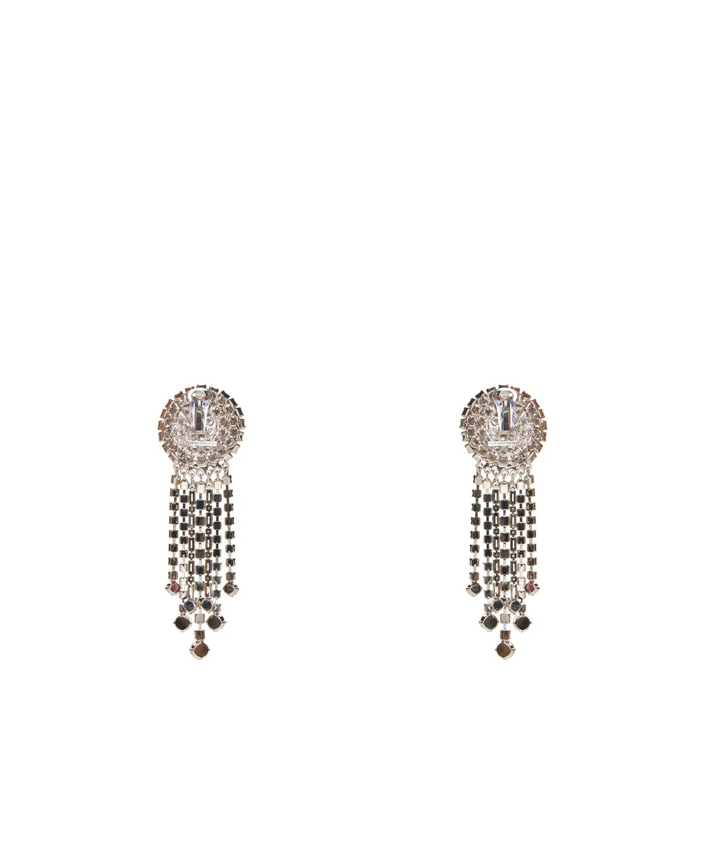 Embellished Dangle Clip-On Earrings