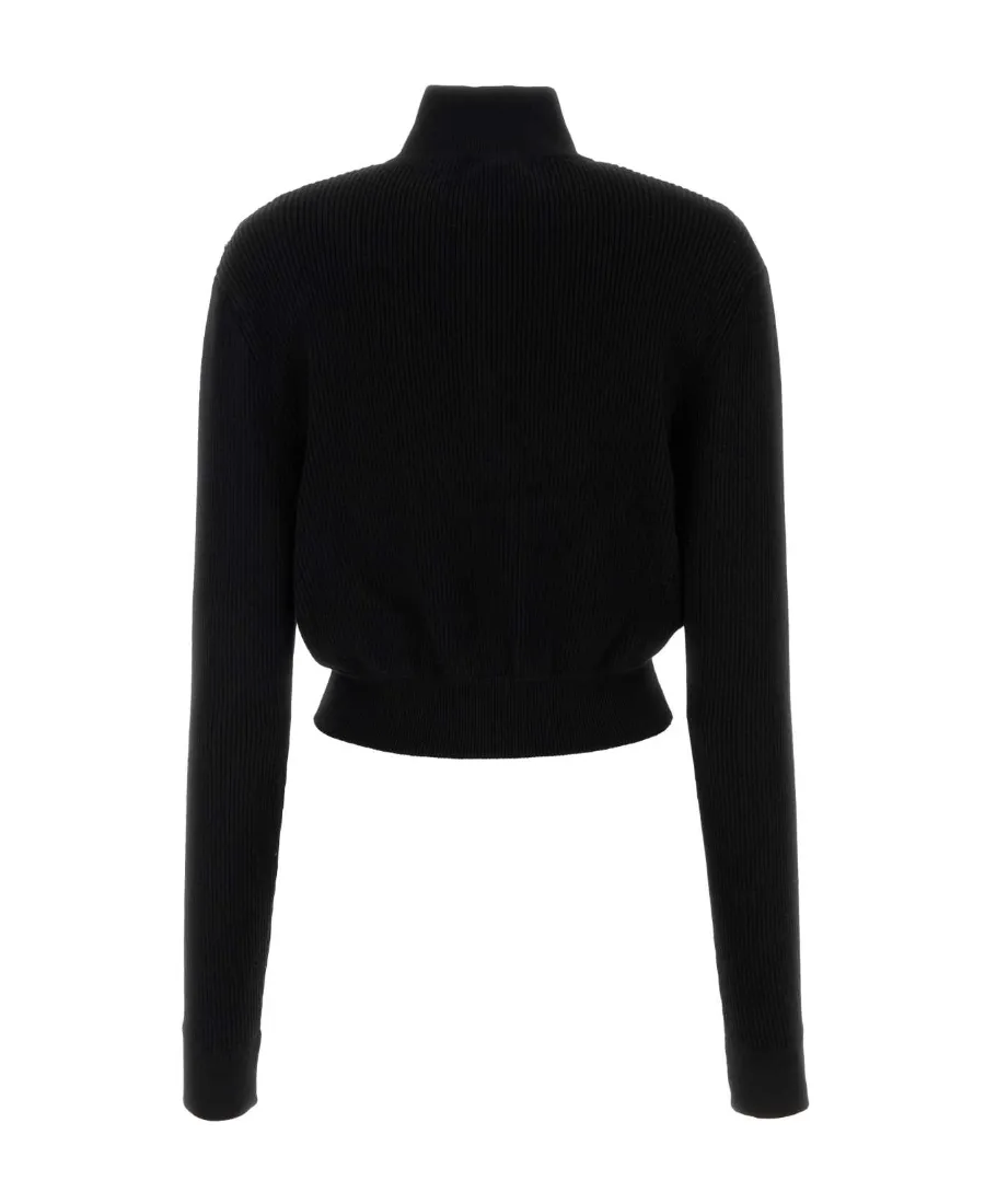 Zippered Knitted Cardigan