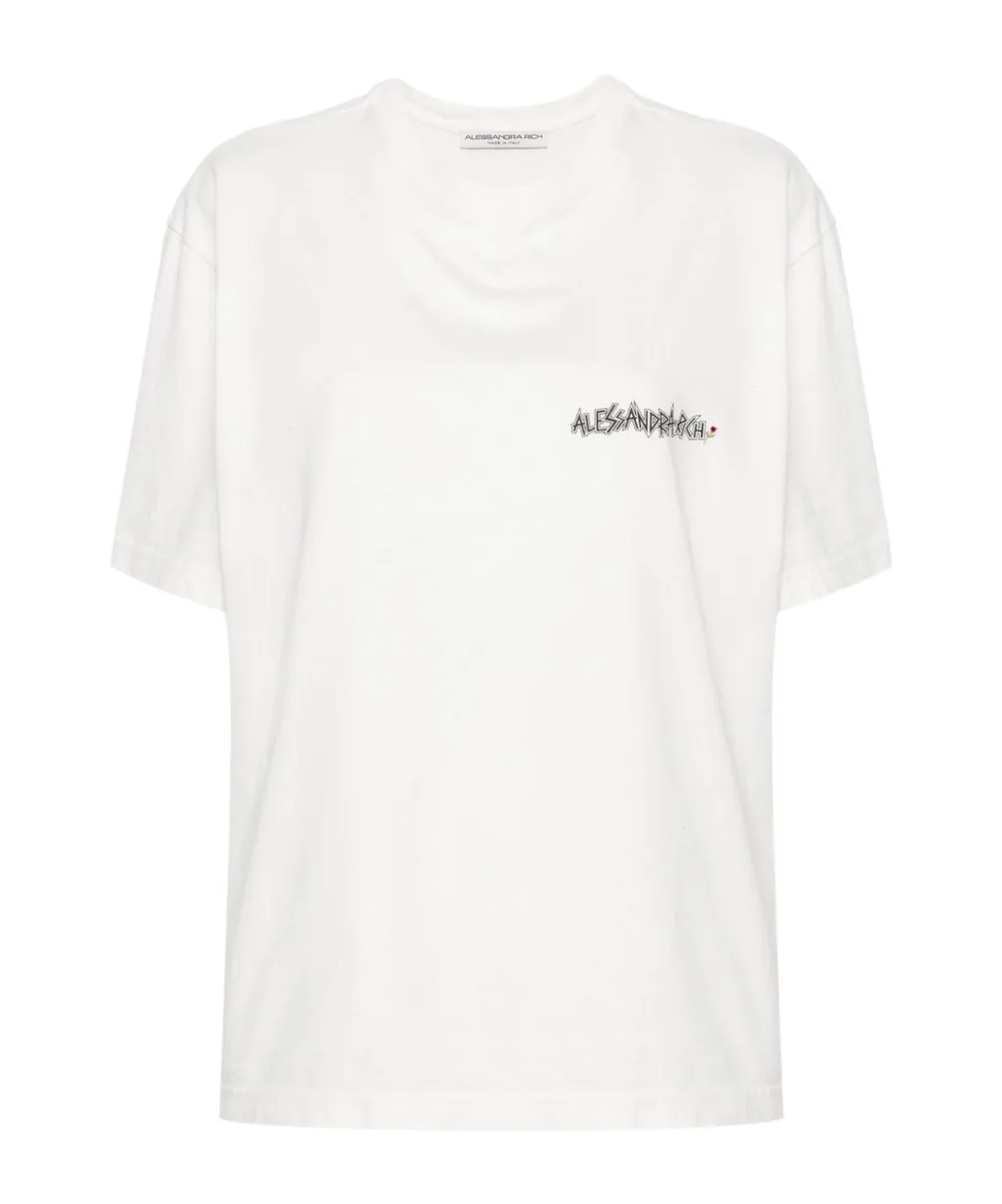 Crystal Decorated Short-Sleeved T-Shirt