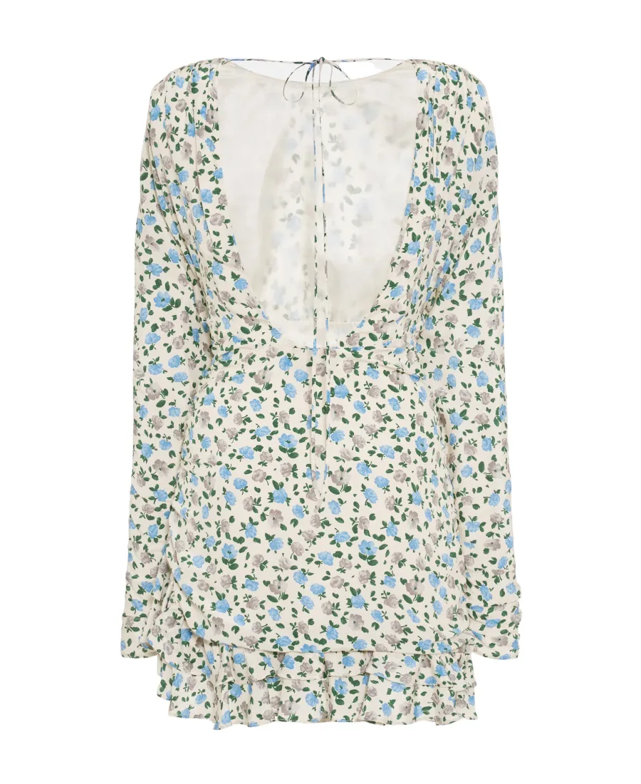 Floral Printed Asymmetric Mini Dress