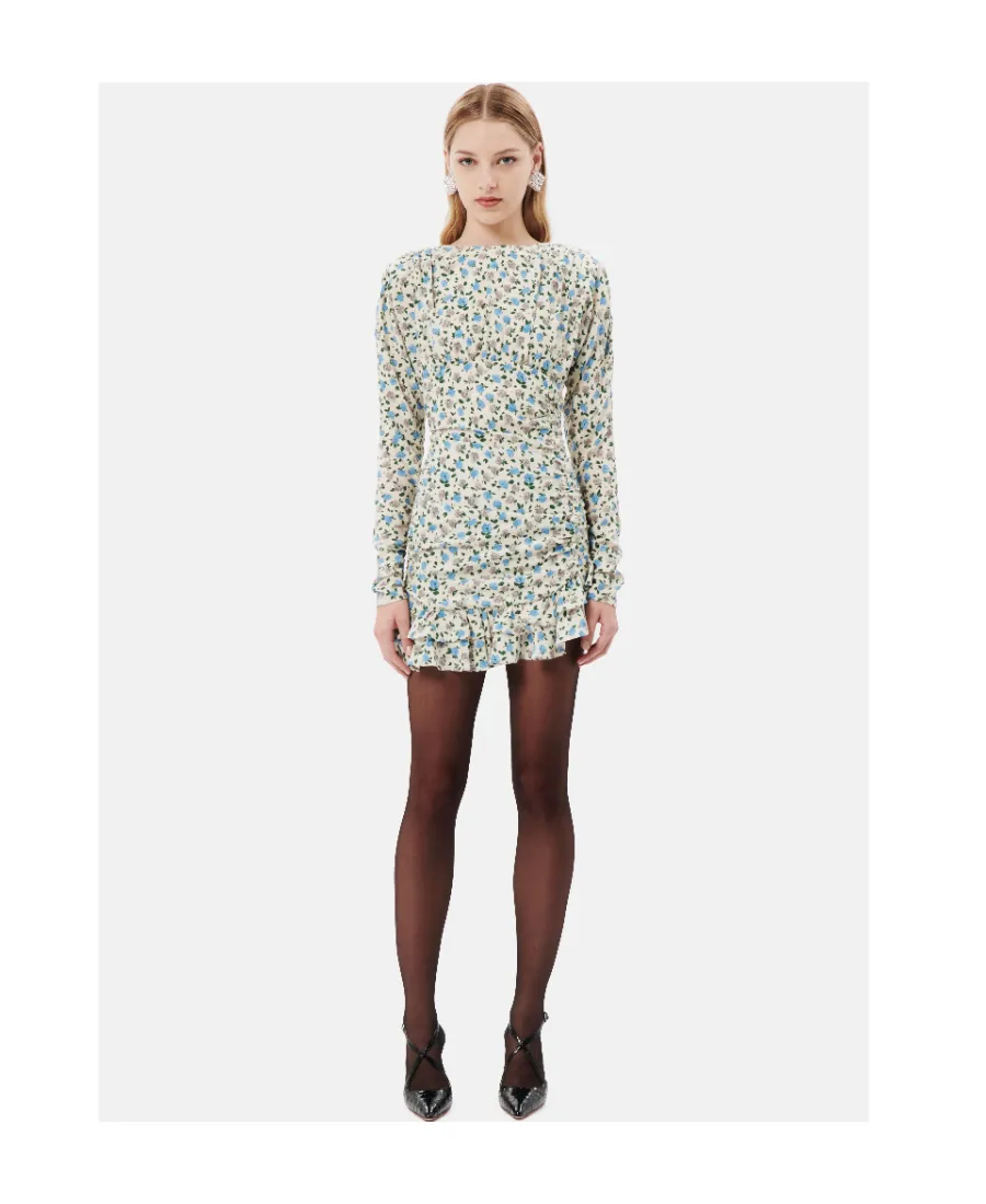 Floral Printed Asymmetric Mini Dress