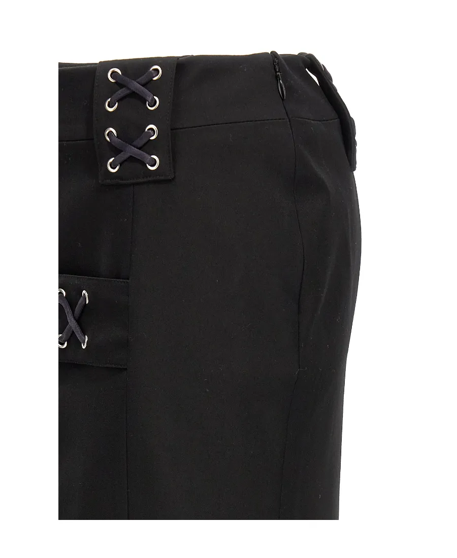 High Waisted Slit Detailed Skirt