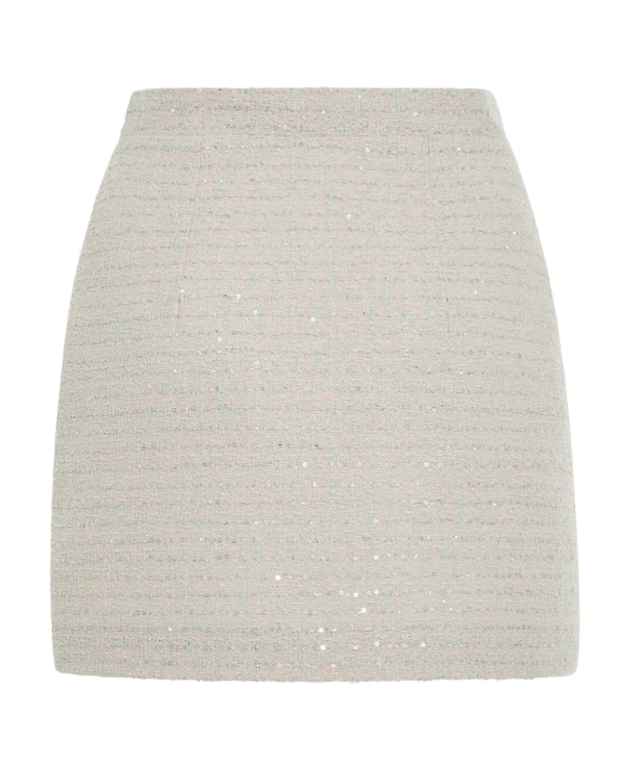 Embellished Side-Zipped Mini Skirt
