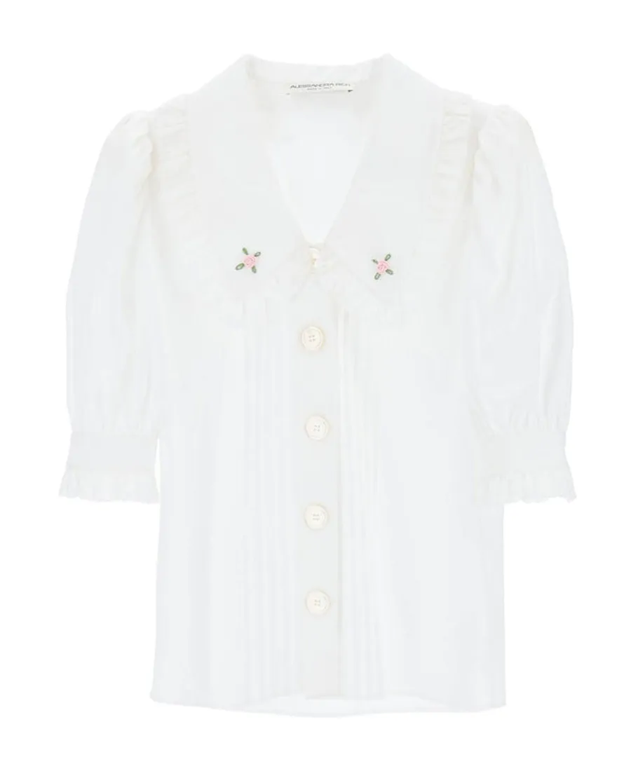 Embroidered-Floral Blouse