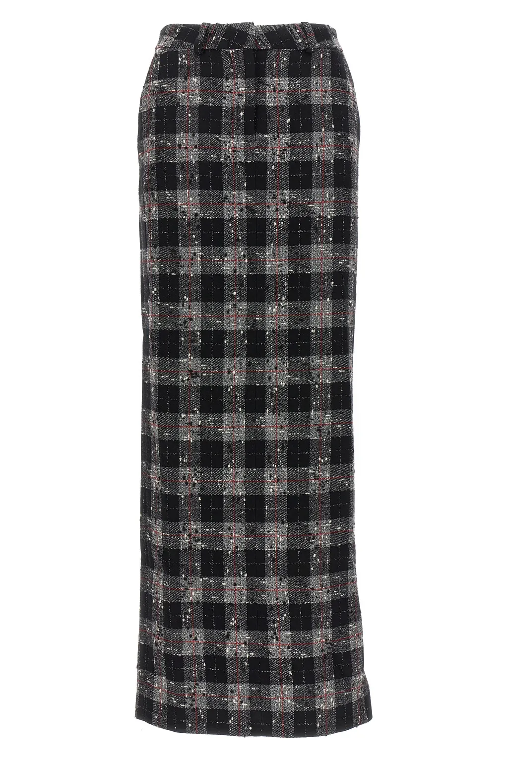 Tartan Check Patterned High-Waisted Maxi Skirt