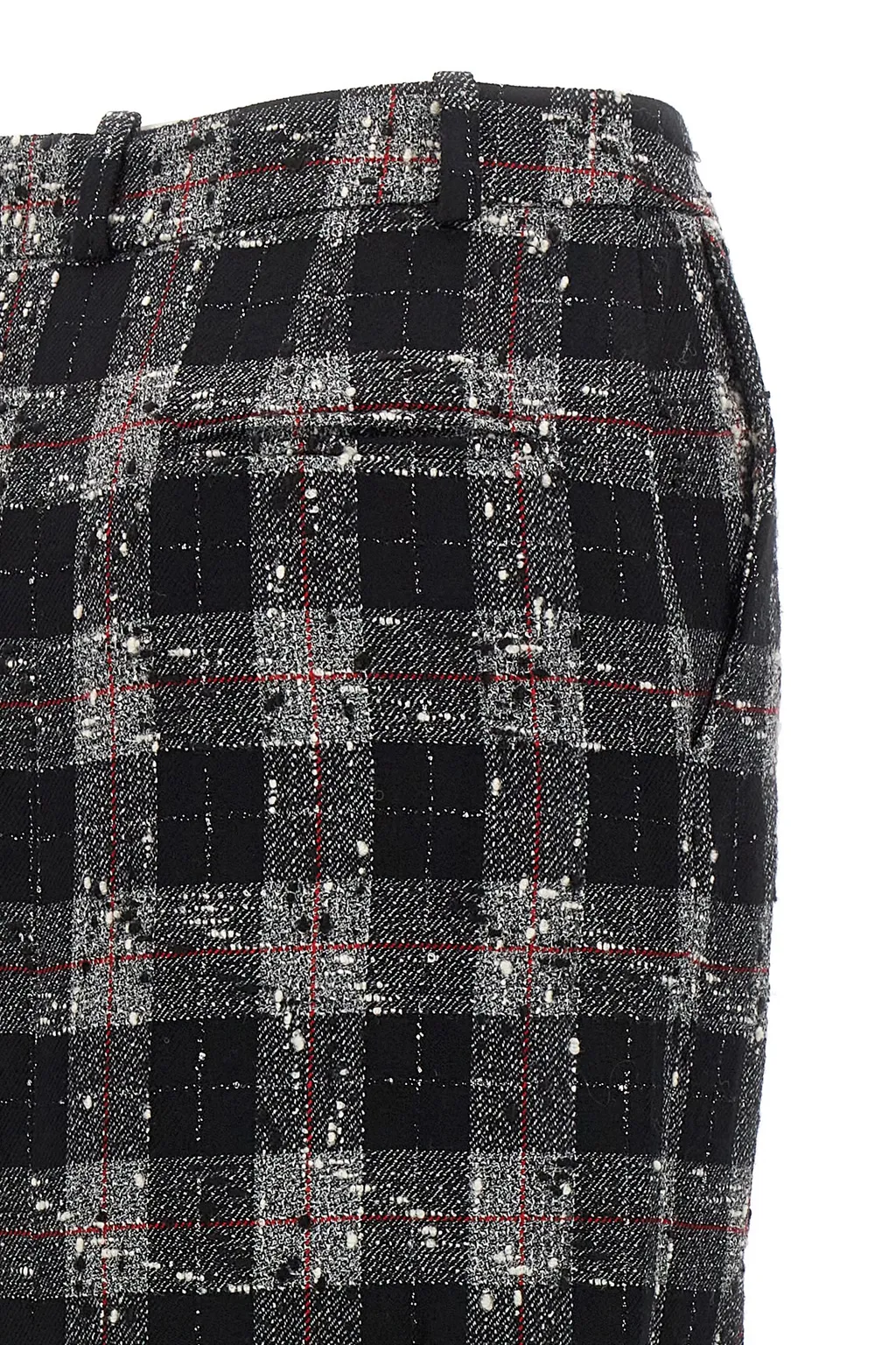 Tartan Check Patterned High-Waisted Maxi Skirt