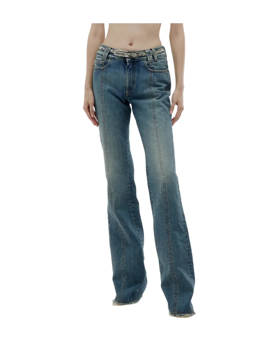 Slim Fitted Flared Denim Jeans