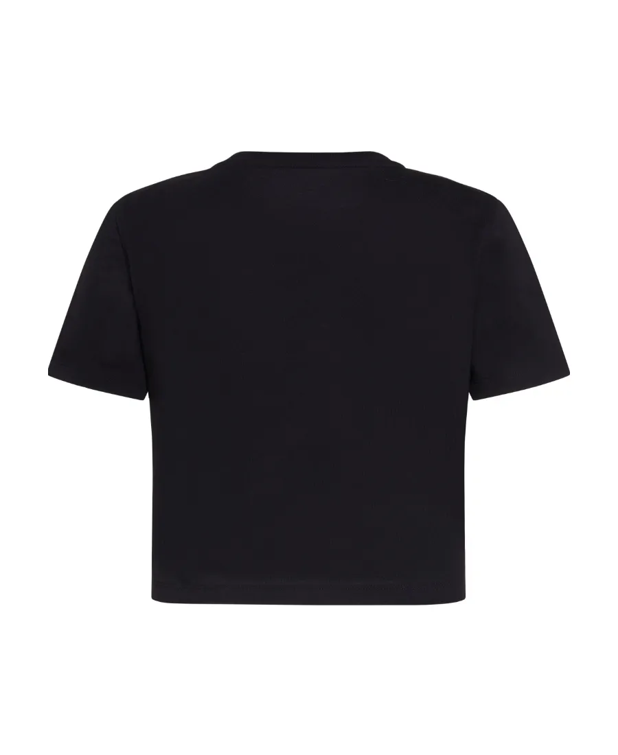 Crystal-Embellished Cropped T-Shirt