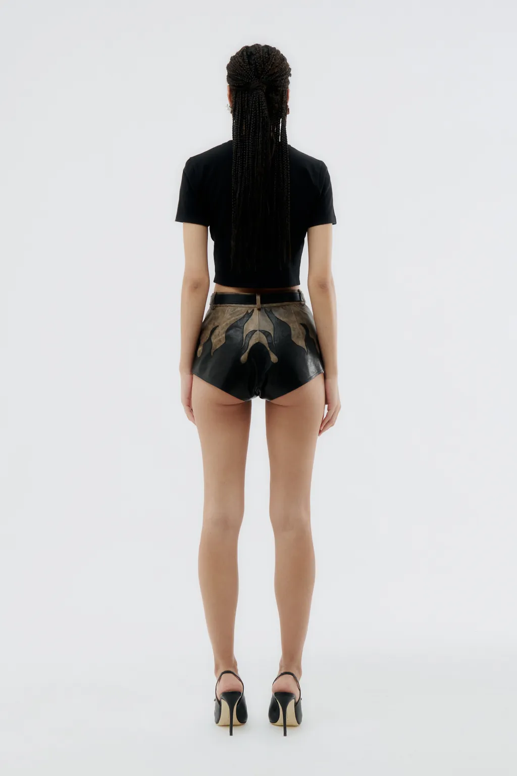 Crystal-Embellished Cropped T-Shirt