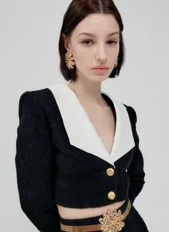 Ruffle-Collar Jacket