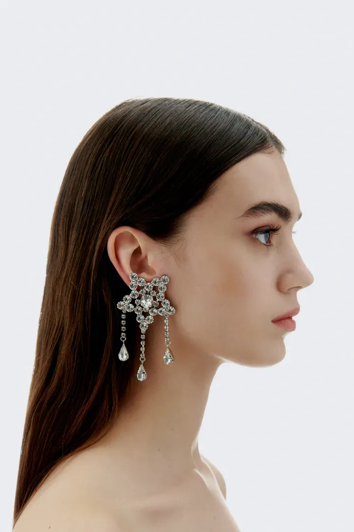 Triple Tassel Star Earrings