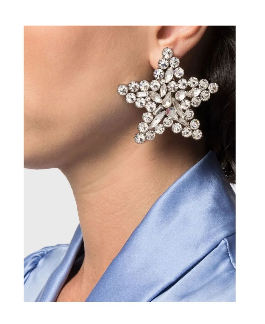 Crystal Star Clip-On Earrings