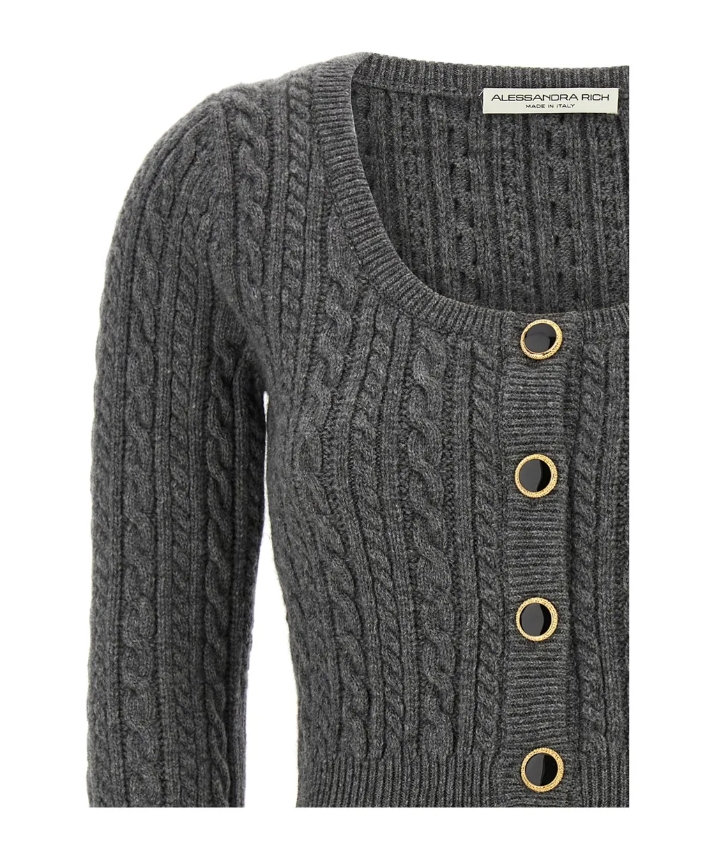 Knitted Cropped Cardigan