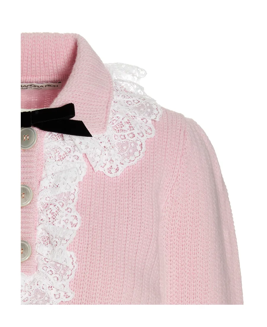 Lace-Detail Knitted Top