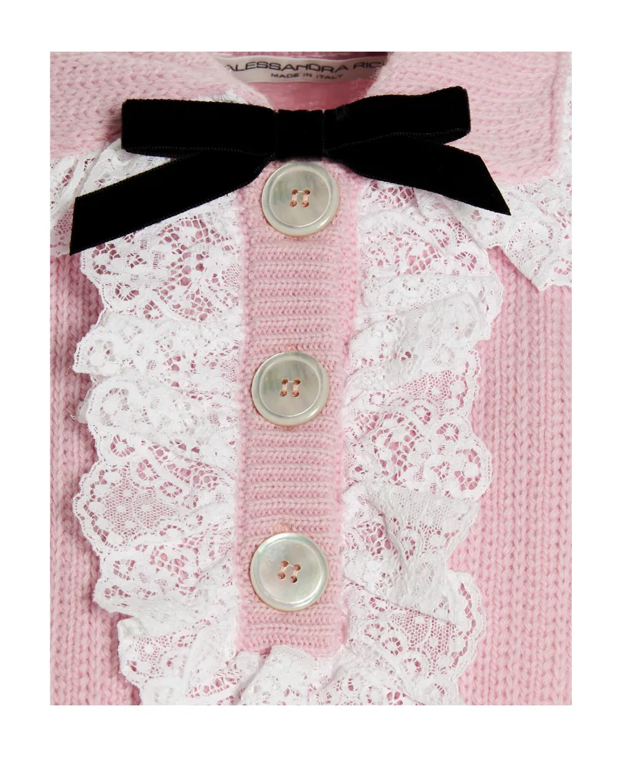Lace-Detail Knitted Top