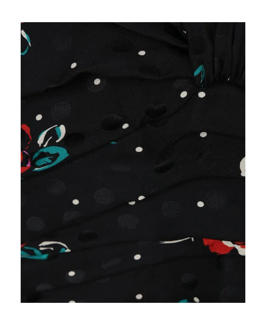 Floral-Printed Ruched Mini Dress