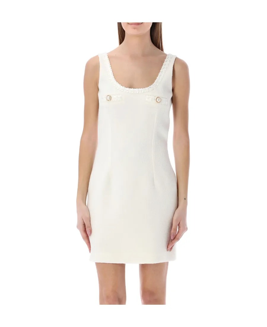 Faux-Pearl Embellished Dress