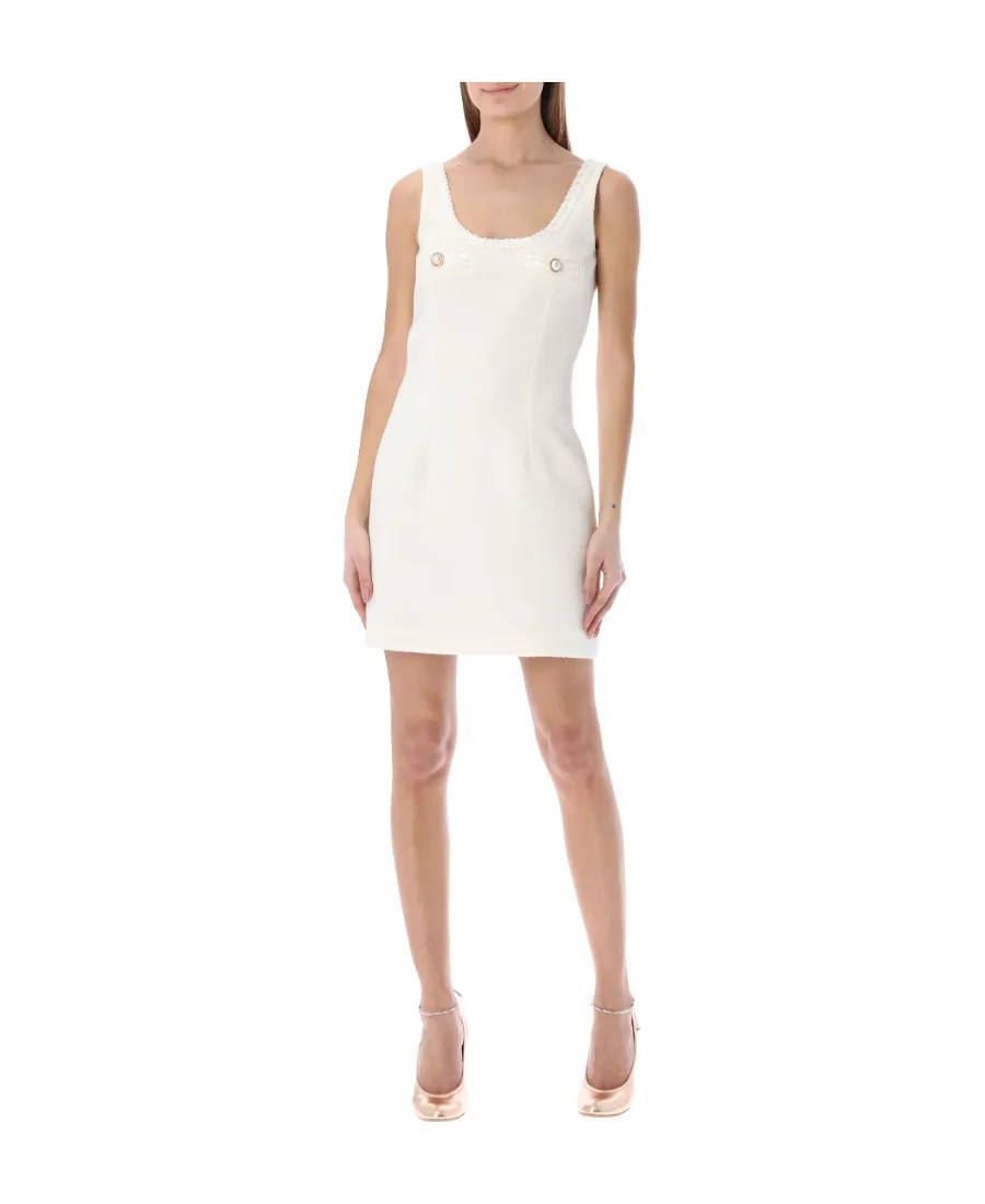 Faux-Pearl Embellished Dress