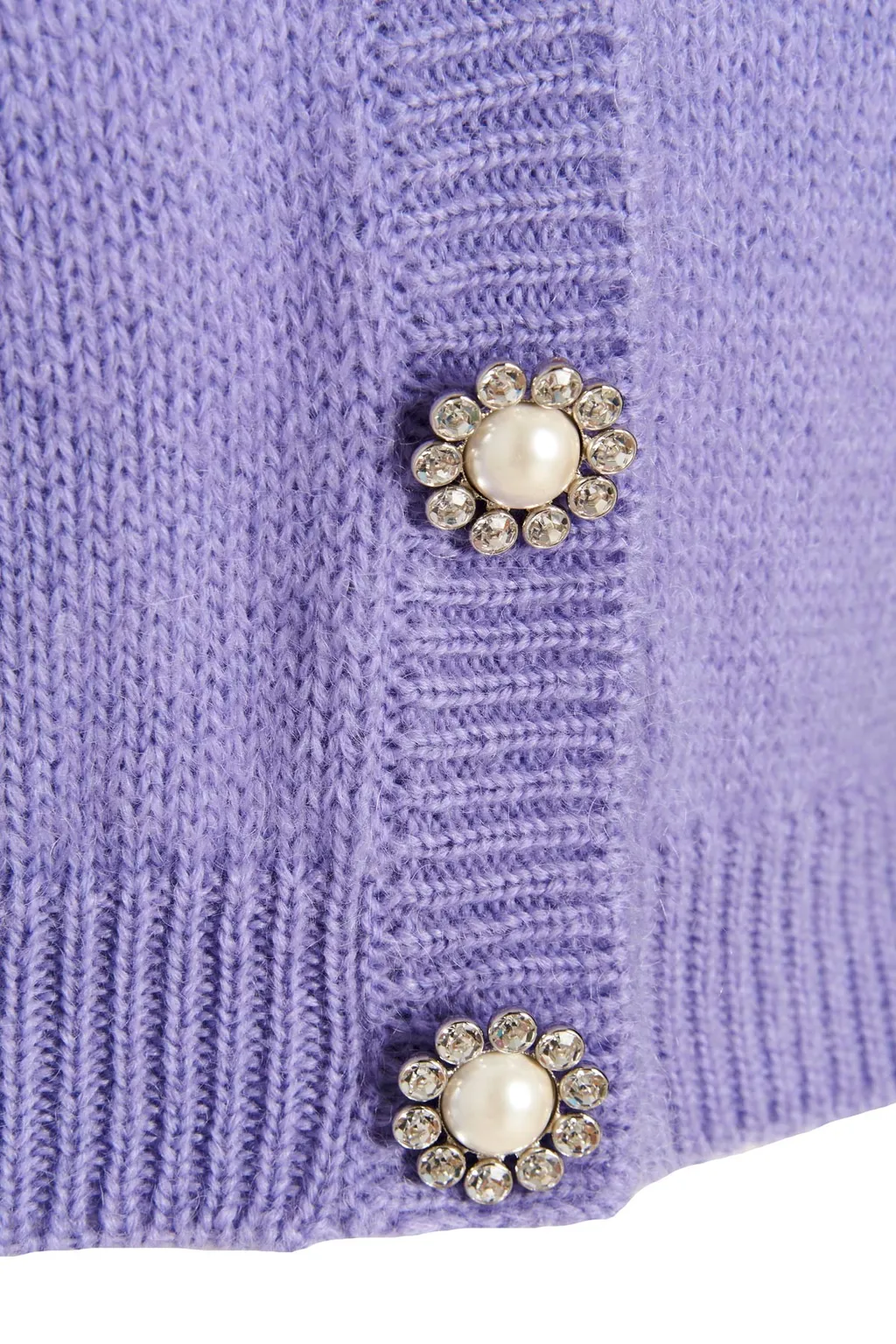 Embroidered Button-Up Cardigan