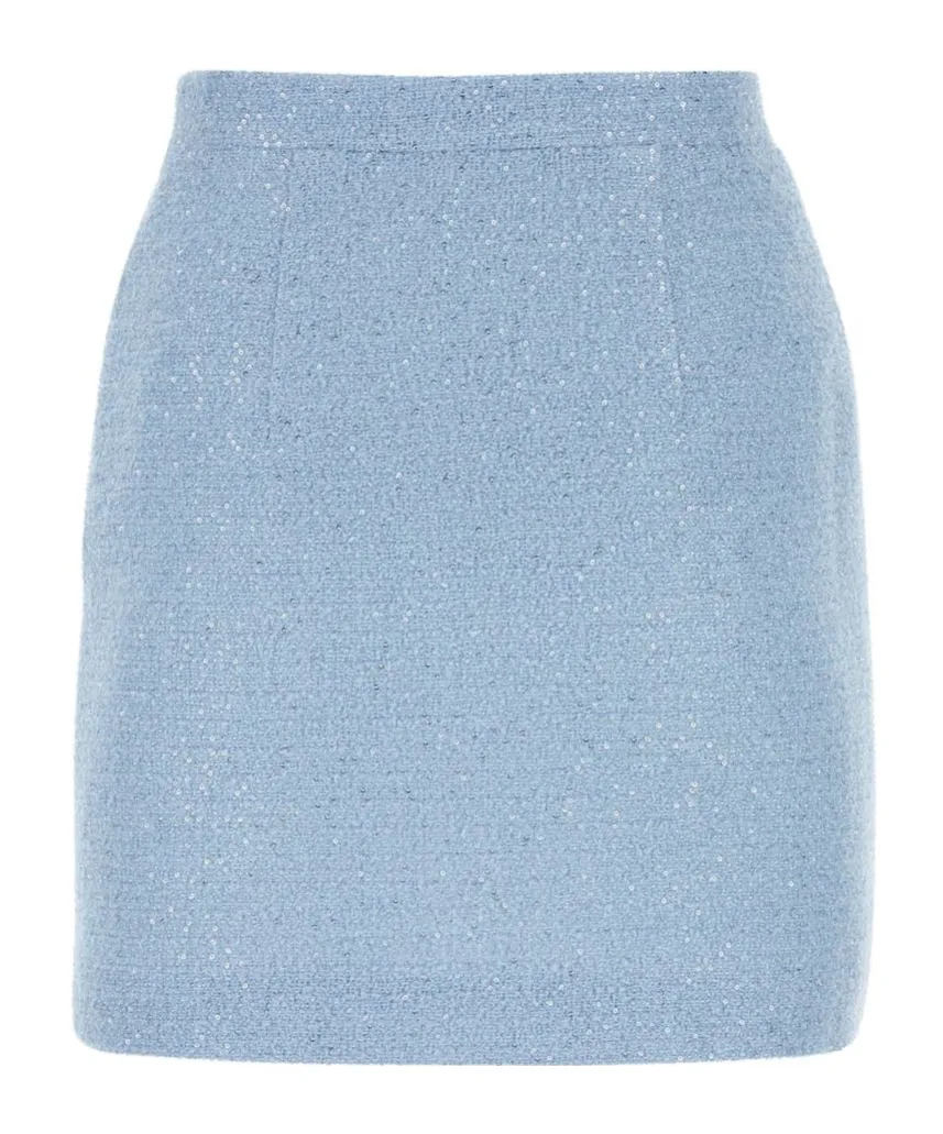 Sequinned Tweed Mini Skirt