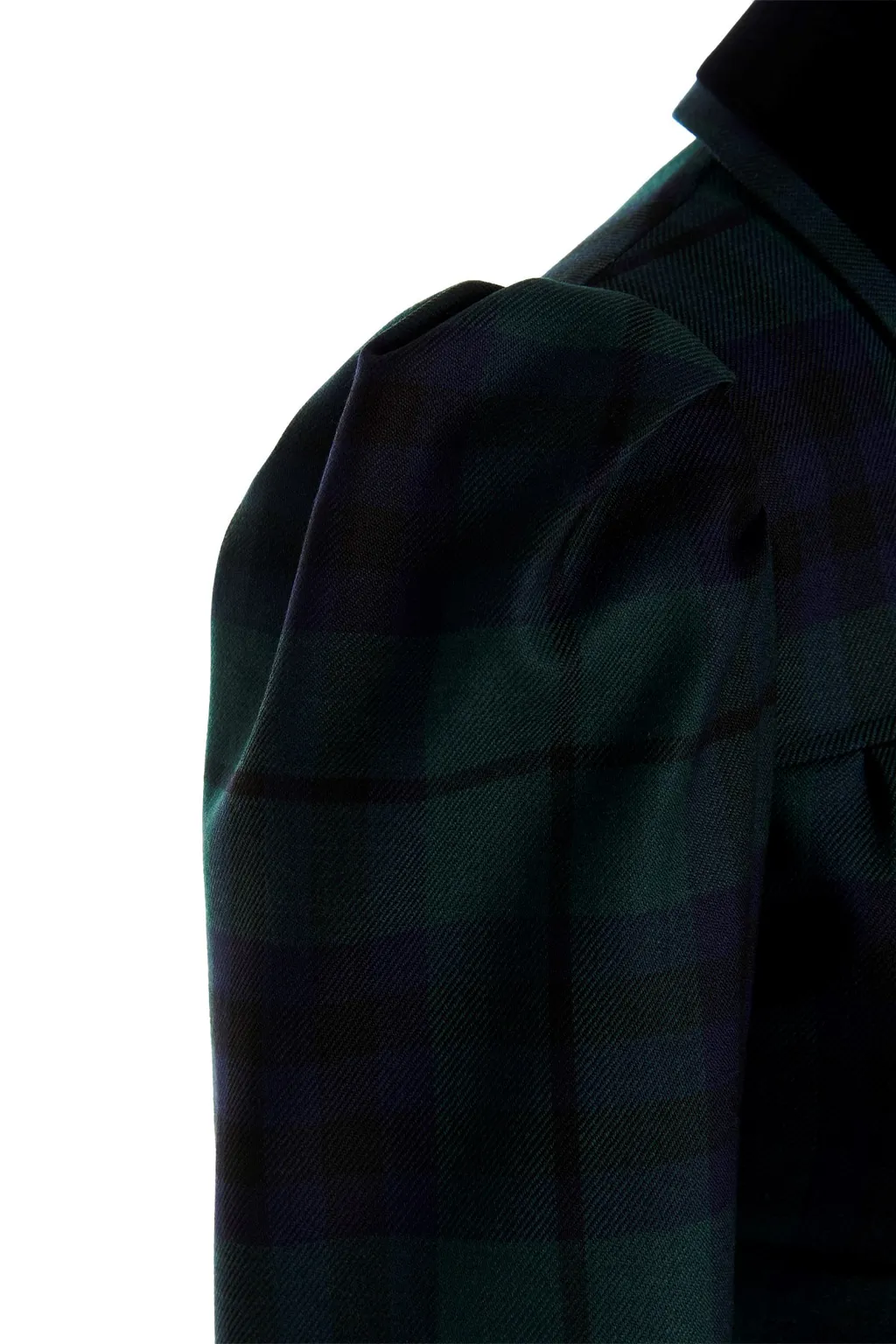 Wool Tartan-Check Mini Dress