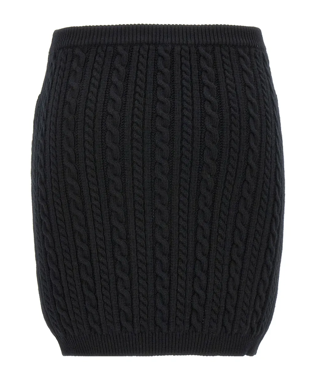 Jw Buttoned Knitted Mini Skirt