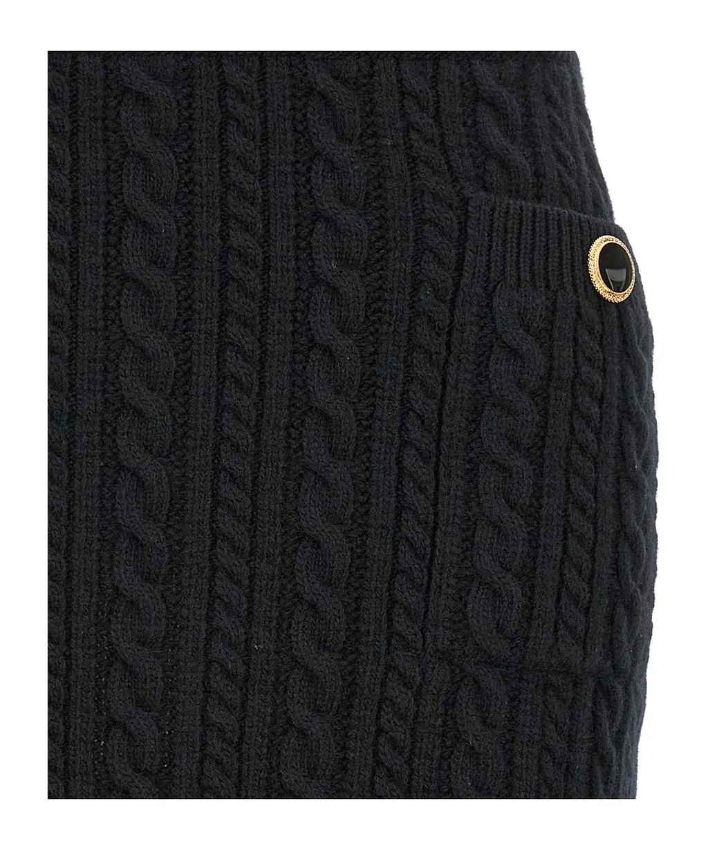 Jw Buttoned Knitted Mini Skirt