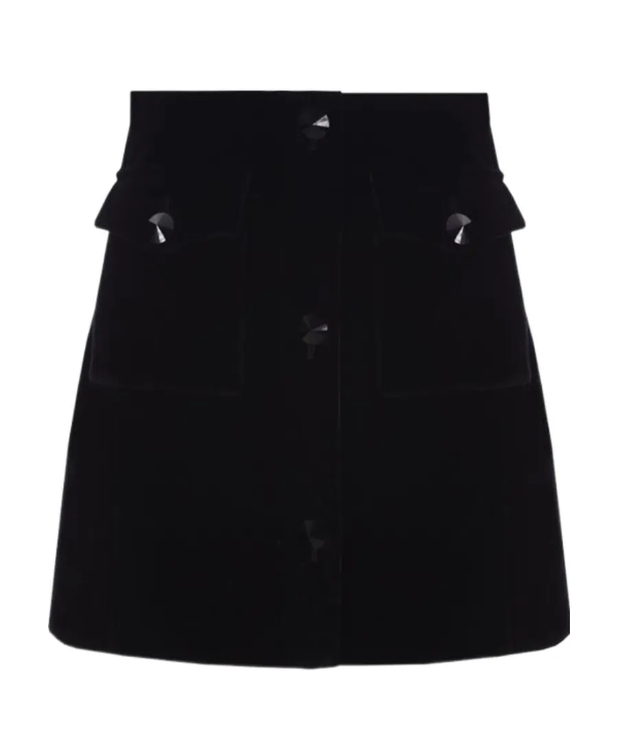 Velvet Mini Skirt